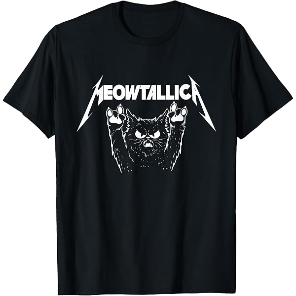 Amazon.com: Meowtallica Master Of Kittens T Shirt Funny Gift T